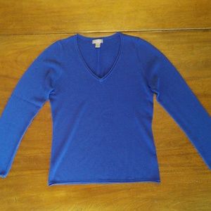 V Neck Royal True Blue Sweater